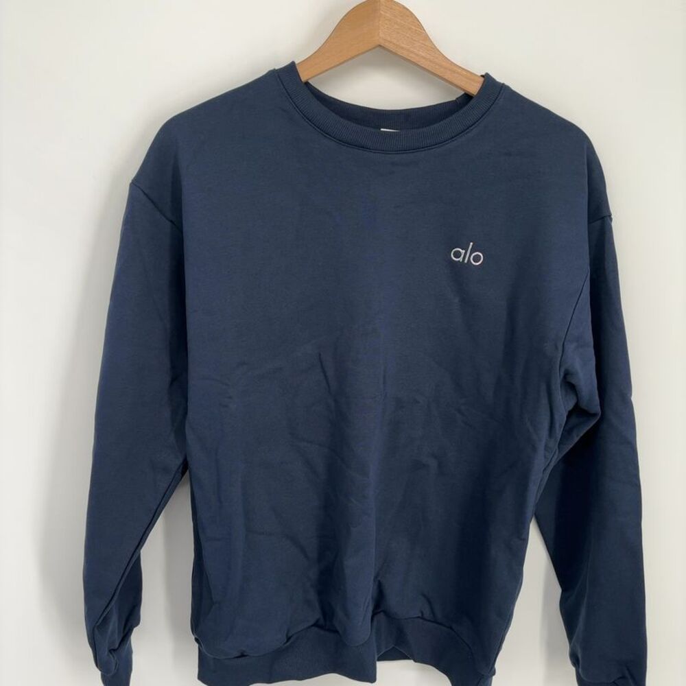 ALO Yoga Navy Sweater and Sweatpant Cuffed Set